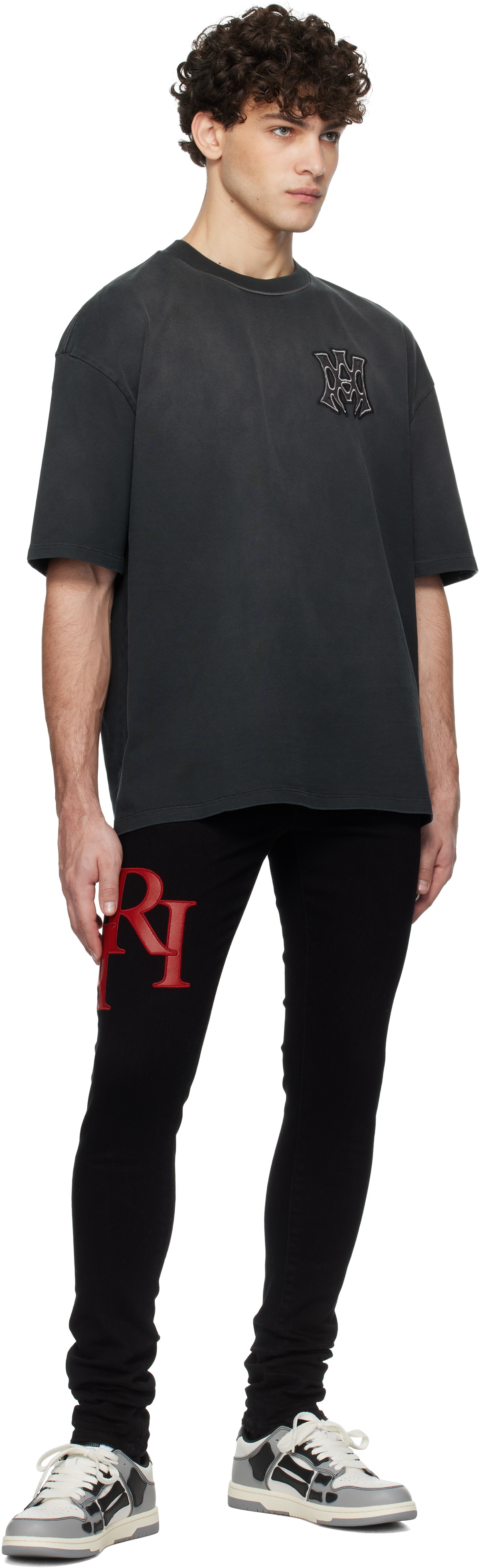AMIRI Black 'MA Hollywood' Oversized T-shirt Amiri