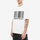 VTMNTS Men's Big Barcode T-Shirt in White