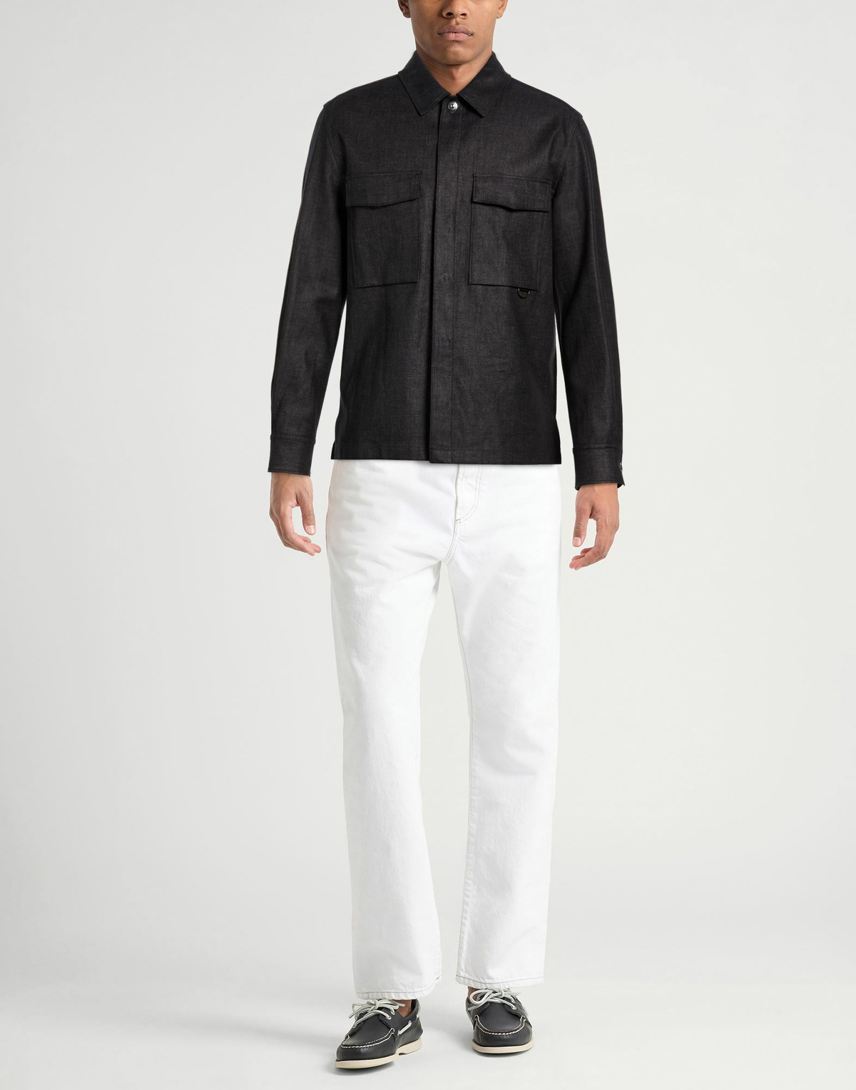 Agnona Mens Shirt Midnight in Blue