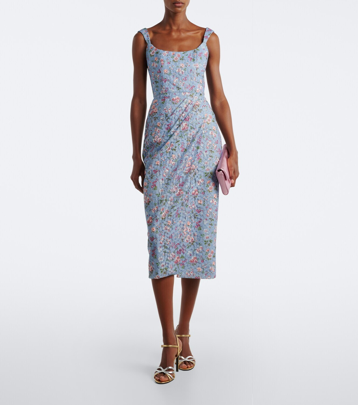 Markarian Marla floral lace bustier dress