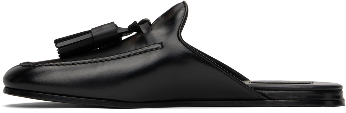 Givenchy Black Leather Slippers