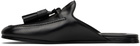 Givenchy Black Leather Slippers