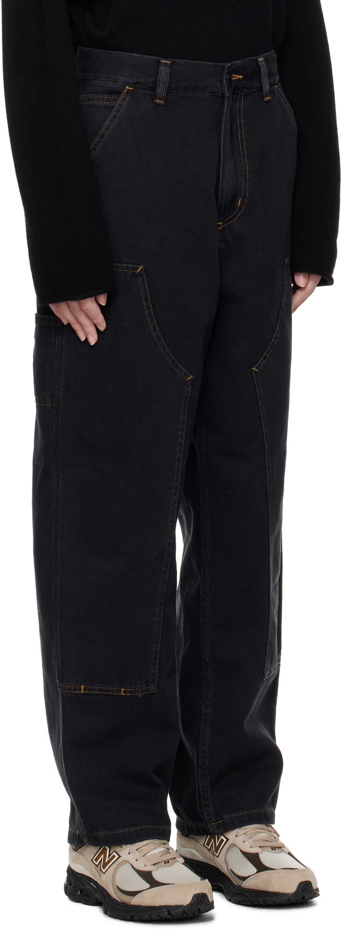 Carhartt Work In Progress Black Brandon Double Knee Jeans