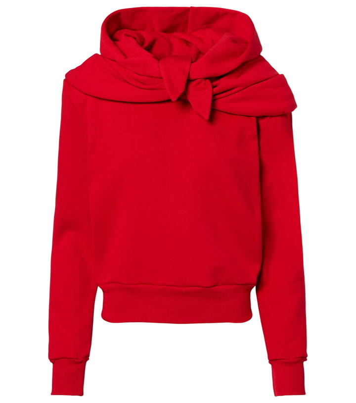 Photo: Magda Butrym Scarf-detail cotton-blend hoodie
