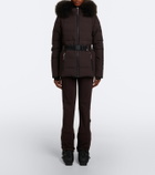 Yves Salomon Belted shearling-trimmed ski jacket