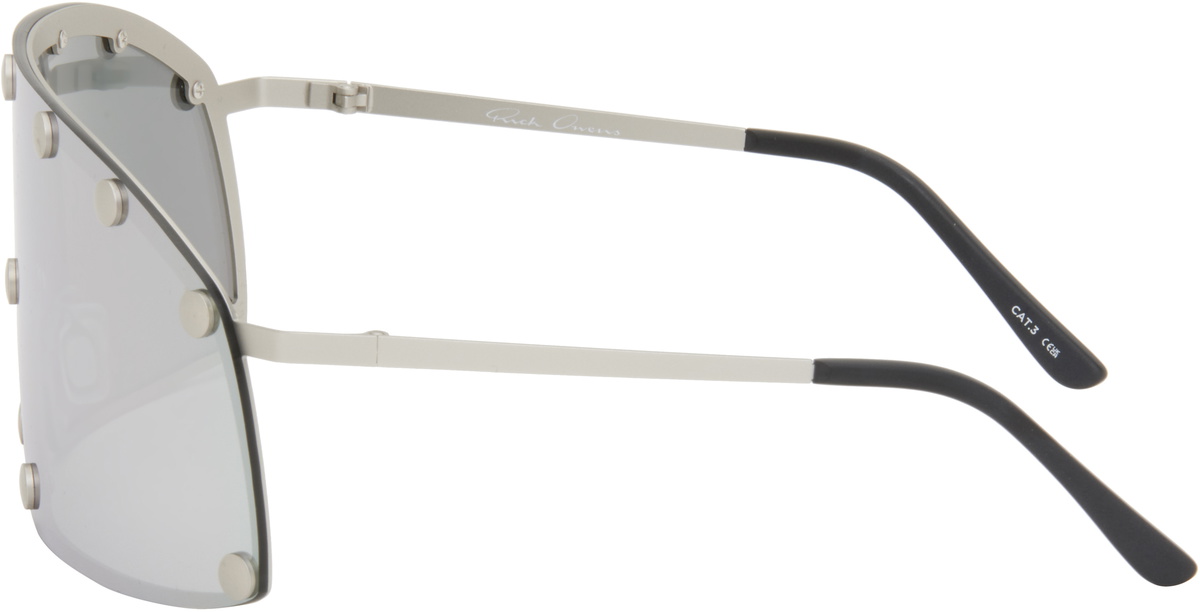 Rick Owens Silver Hollywood Shielding Sunglasses Rick Owens