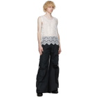 Palomo Spain Black Nylon Cargo Pants