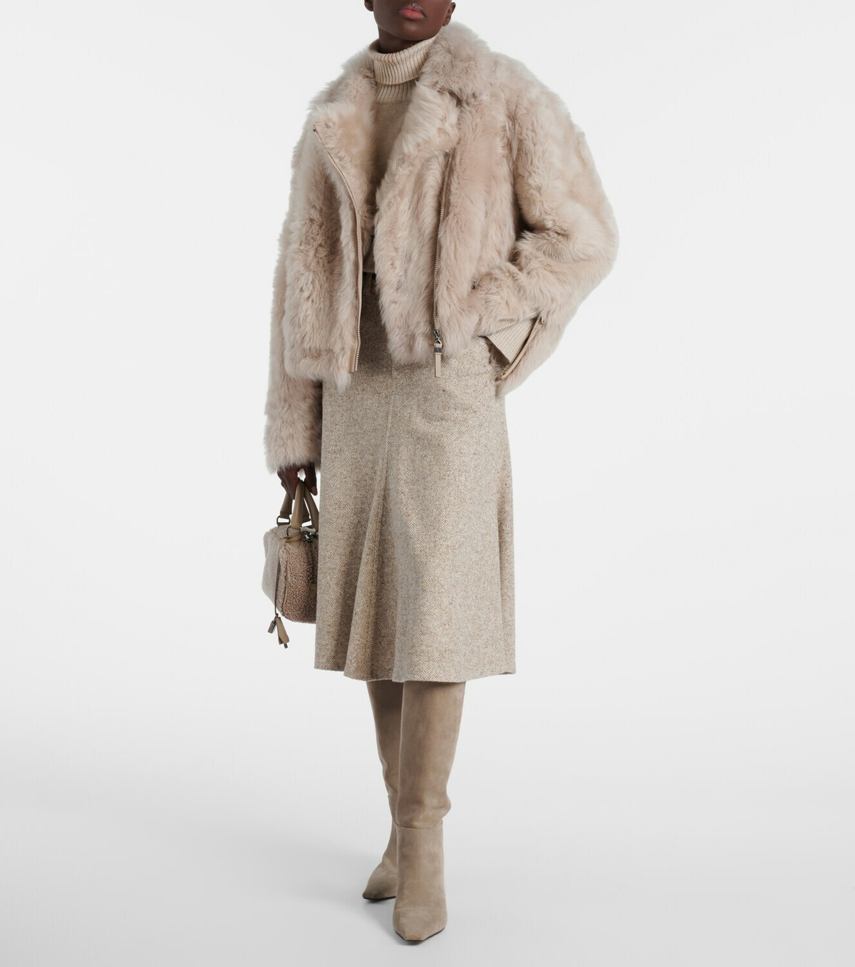Brunello Cucinelli Monili suede knee-high boots