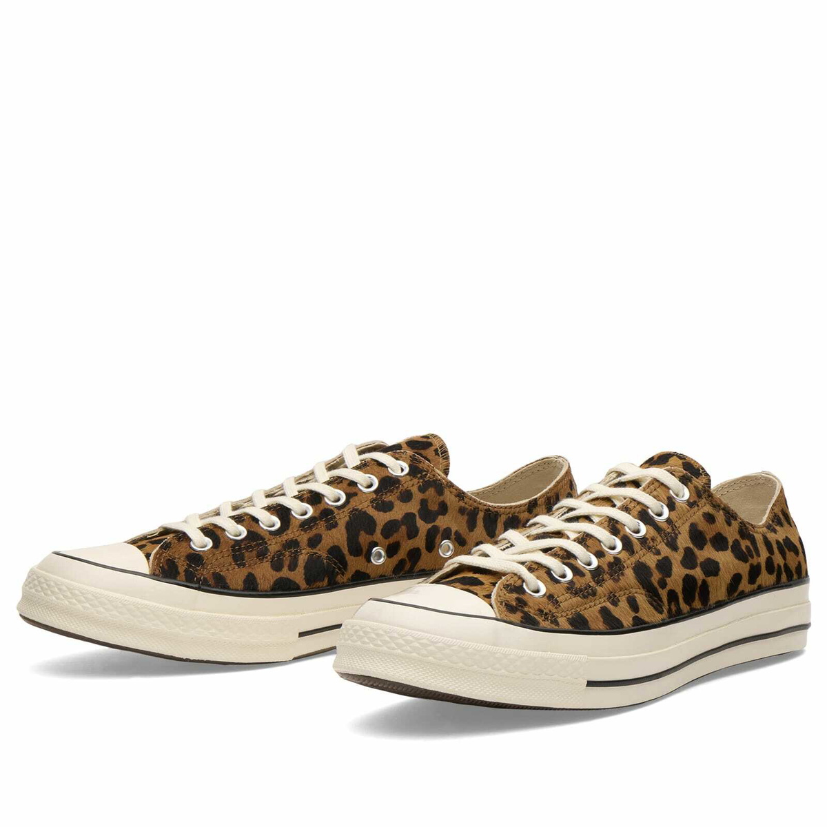 Converse Chuck Taylor 1970s Leopard Pony Hair Ox Sneaker in Black/Natural Ivory/Egret