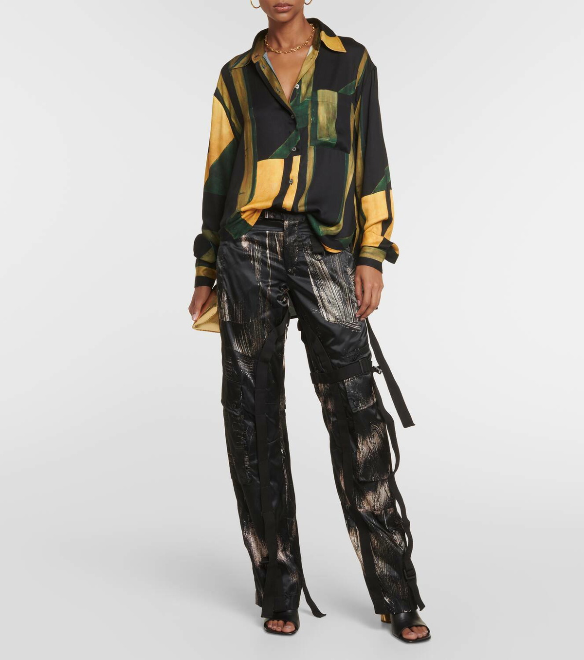 Louisa Ballou Printed oversized shirt