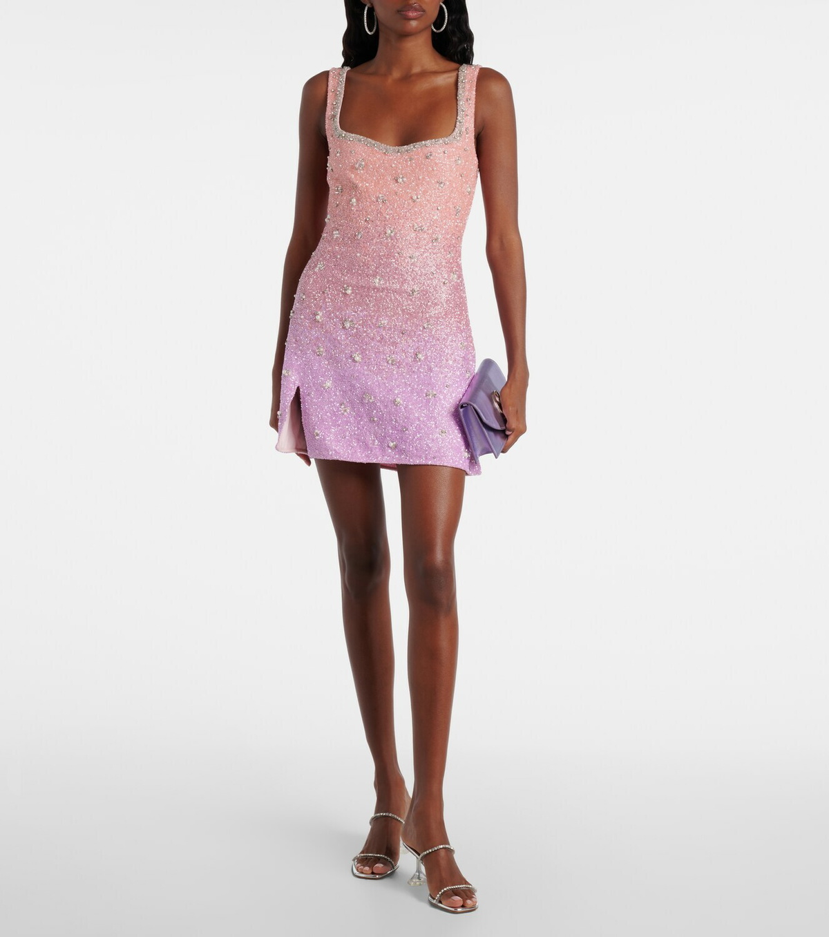 Clio Peppiatt Crystal beaded minidress