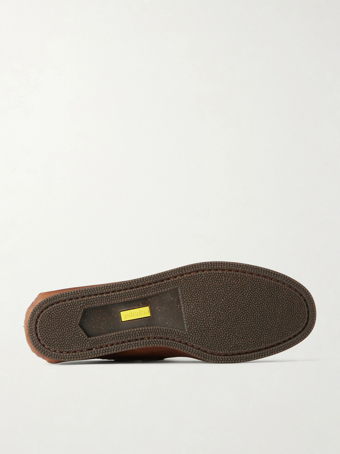 Yuketen - Italian Blucher Leather Boat Shoes - Brown