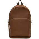 Boss Brown Leather Crosstown Backpack