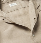 HARTFORD - Camp-Collar Slub Linen Shirt - Neutrals