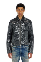 Diesel Patent-leather jacket - Leather jackets Mens in Grey