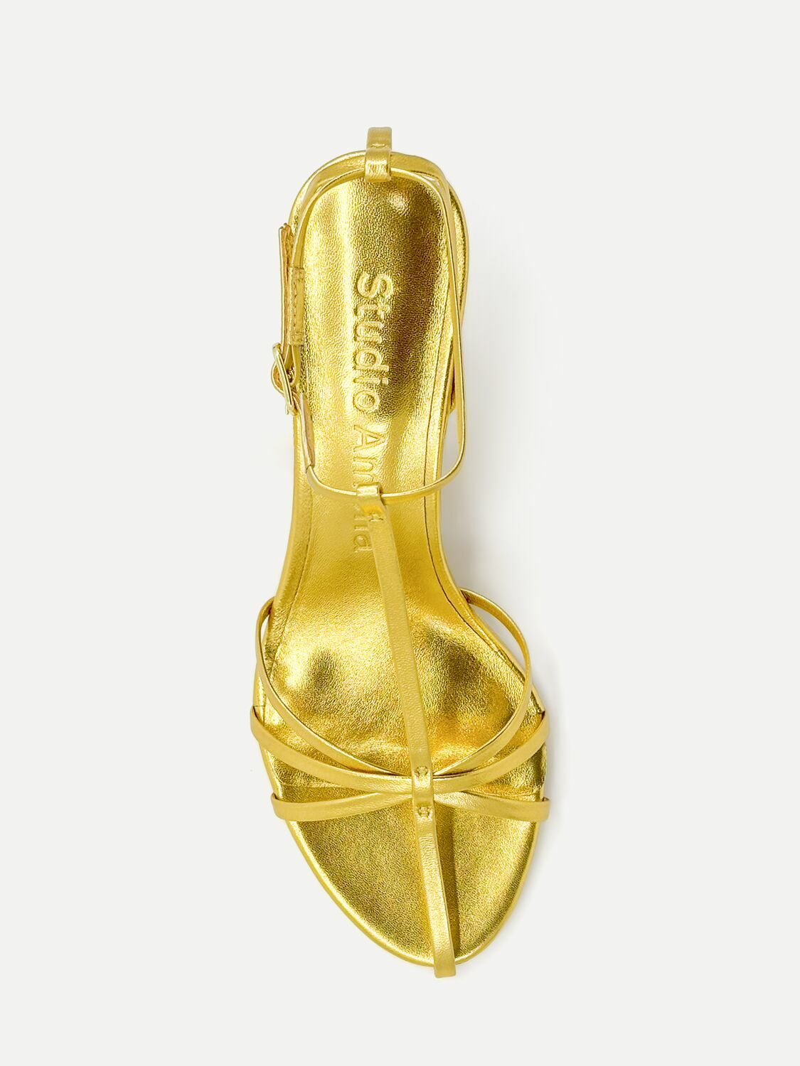 STUDIO AMELIA 70mm Aviary Metallic Leather Sandals