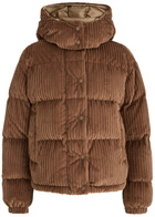 Moncler Daos Quilted Corduroy Jacket Brown
