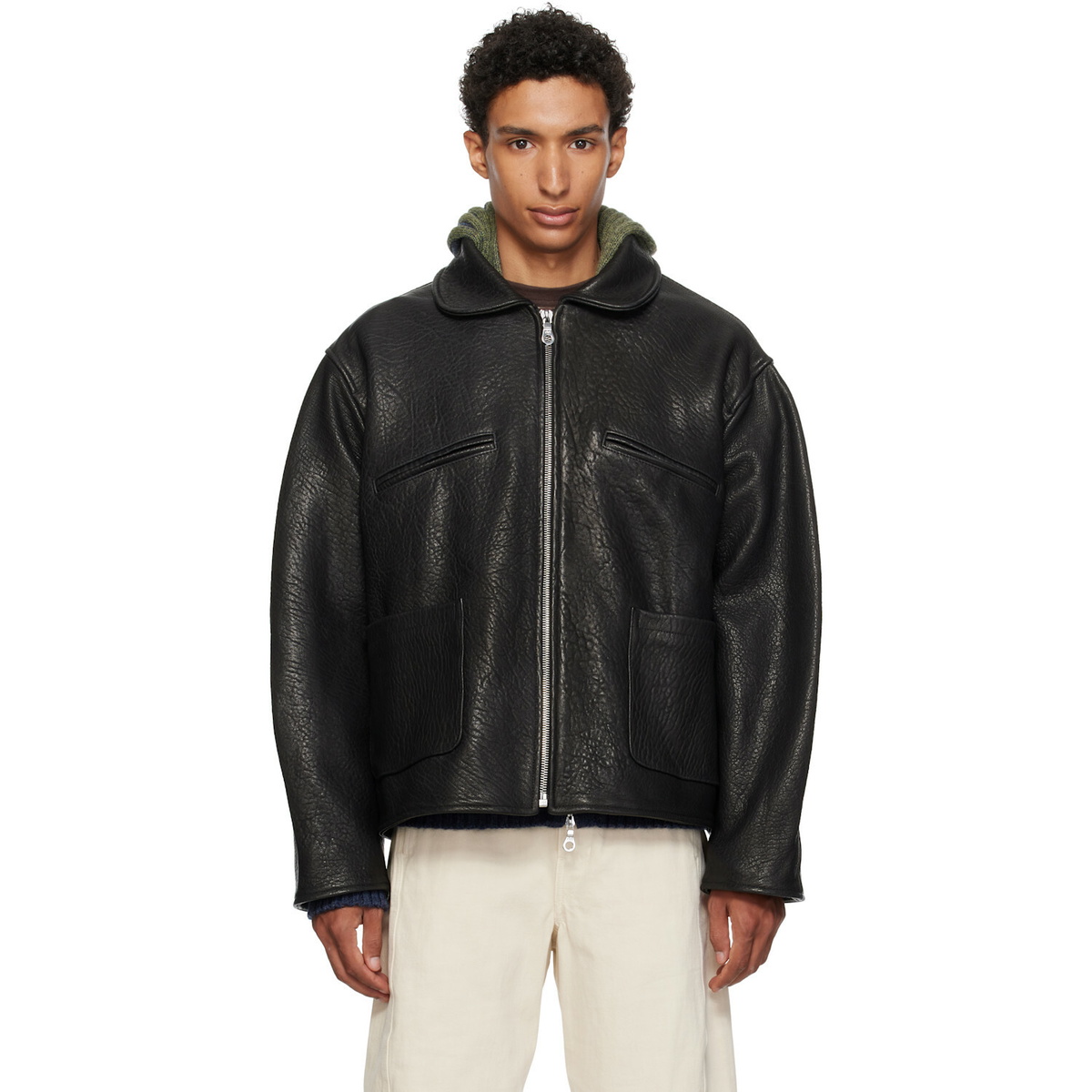 Cawley Black Flying Leather Jacket