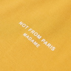 Drole de Monsieur Men's Drôle de Monsieur Not From Paris Madame Centre Logo T-Shirt in Yellow