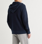 Theory - Mattis Waffle-Knit Cotton Zip-Up Hoodie - Blue