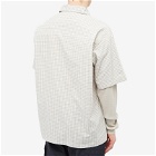 Flagstuff Men's Layerd Check Shirt in Beige
