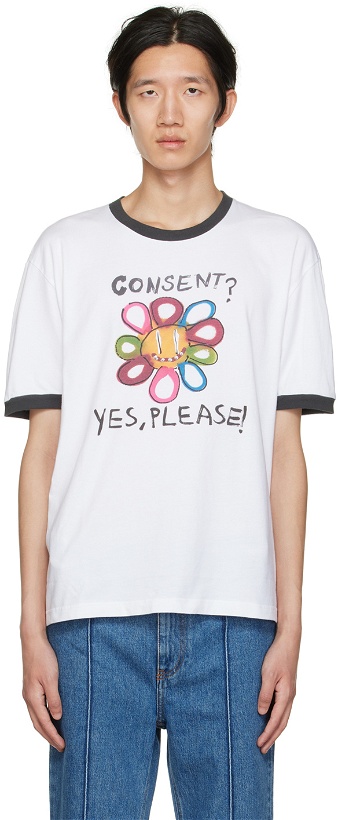 Photo: Carne Bollente White Pepo Moreno Edition 'Consent? Yes, Please!' T-Shirt