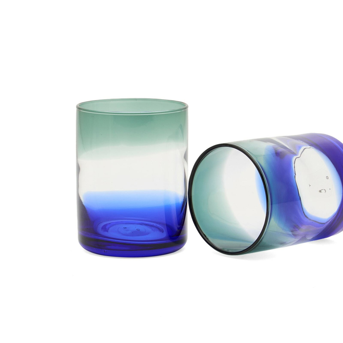 The Conran Shop Ombre Tumblers - Set of 2 in Cobalt/Green 