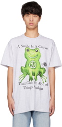 Online Ceramics Gray Peace Frog T-Shirt