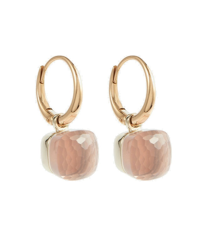 Photo: Pomellato - Nudo Petit 18kt rose and white gold earrings with rose quartz
