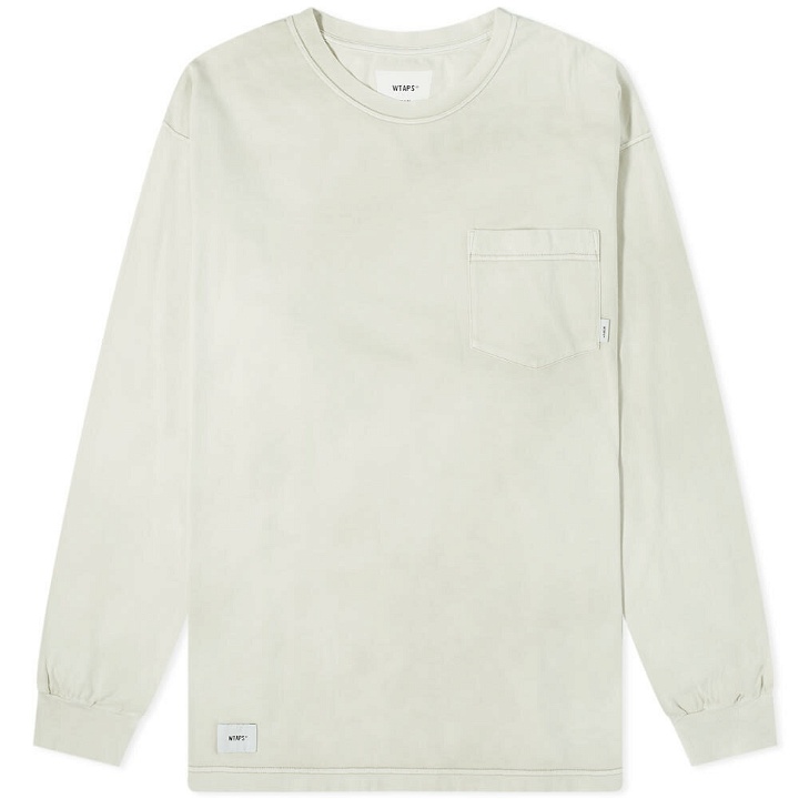 Photo: WTAPS Men's Long Sleeve Blank 01 Washed T-Shirt in Off White