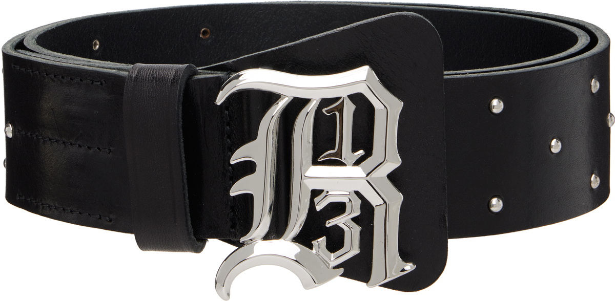 R13 Brown Studded 'R13' Skinny Belt R13