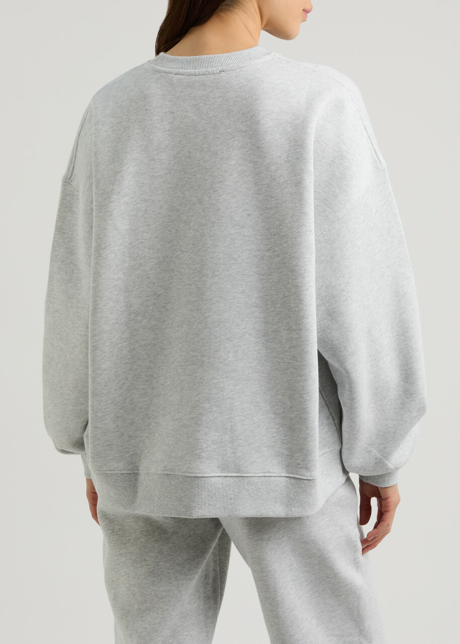 Rotate Sunday Logo Cotton Sweatshirt Light Grey
