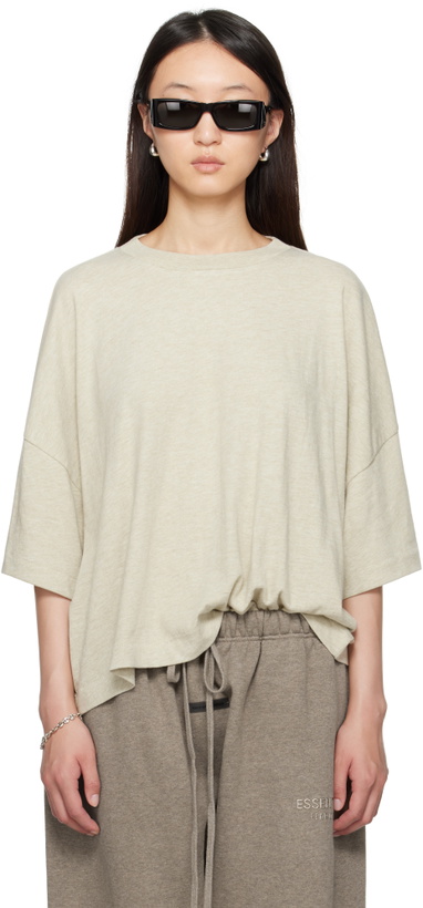 Photo: Fear of God ESSENTIALS Beige Boxy T-shirt