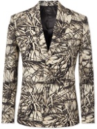 AMIRI - Aloha Slim-Fit Printed Wool-Blend Suit Jacket - Neutrals