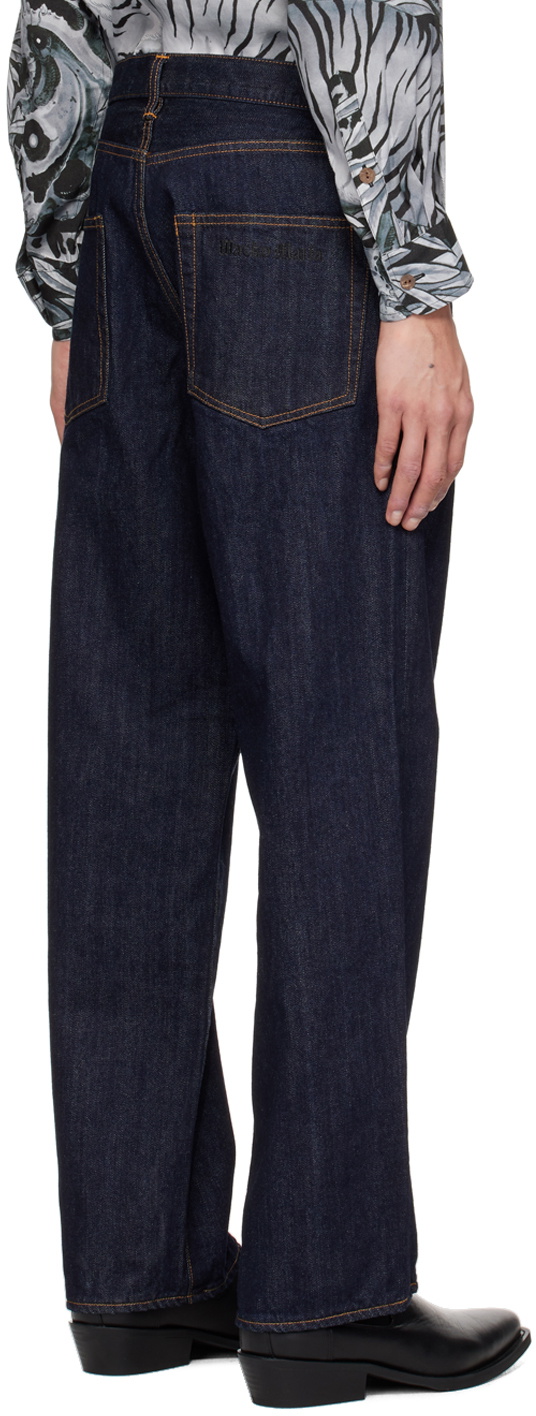 WACKO MARIA Navy Five-Pocket Jeans