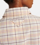 Prada Checked cotton poplin top
