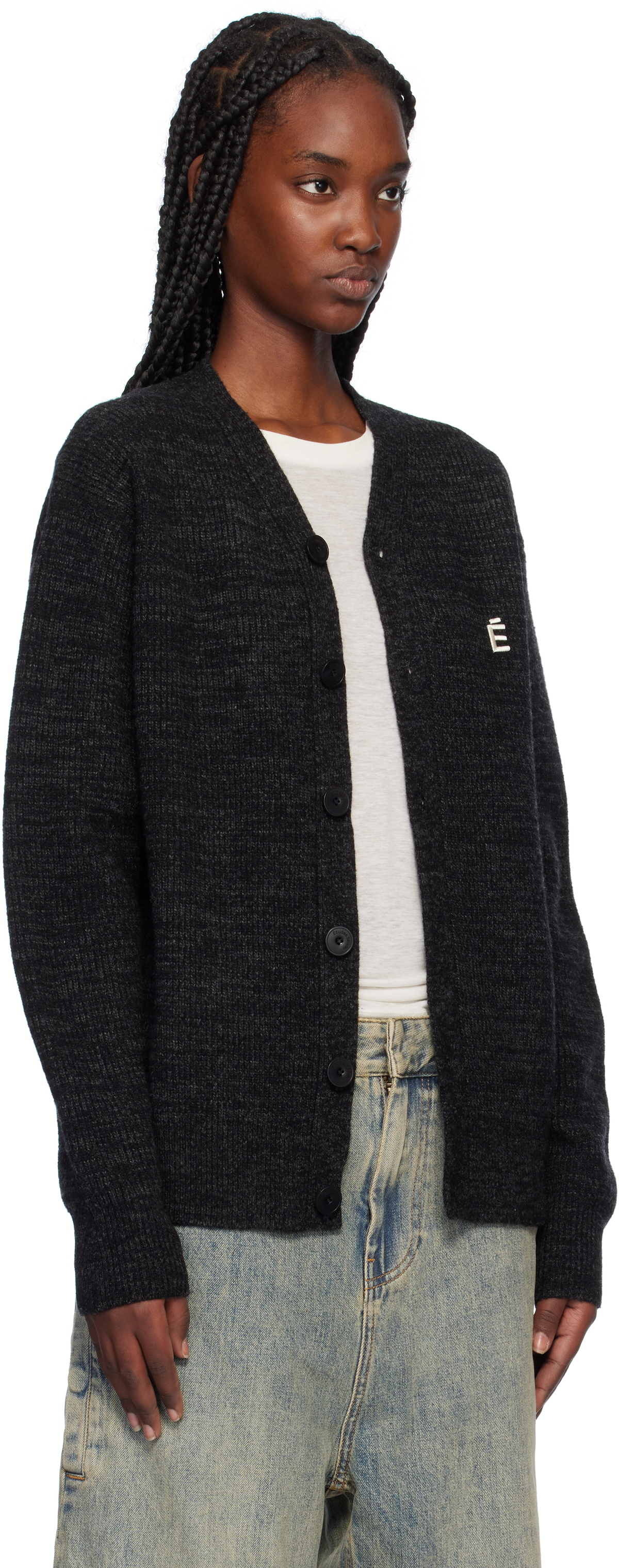 Études Black Regular Cardigan