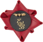 Ernest W. Baker Red Present Brooch