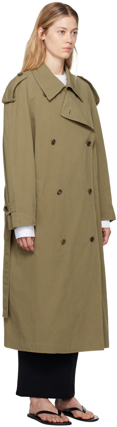 The Row Khaki Denver Down Trench Coat