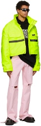 VETEMENTS Yellow Insulated Cropped Reflector Jacket