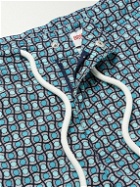 Orlebar Brown - Standard Slim-Fit Mid-Length Printed Swim Shorts - Blue