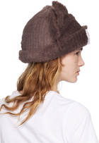 Charles Jeffrey LOVERBOY Brown Fluffy Chunky Ears Beanie