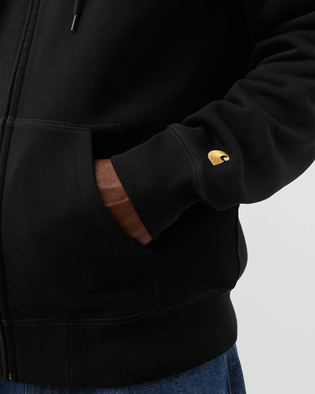 Carhartt Wip Hooded Chase Jacket Black Hoodies|Zippers Carhartt WIP
