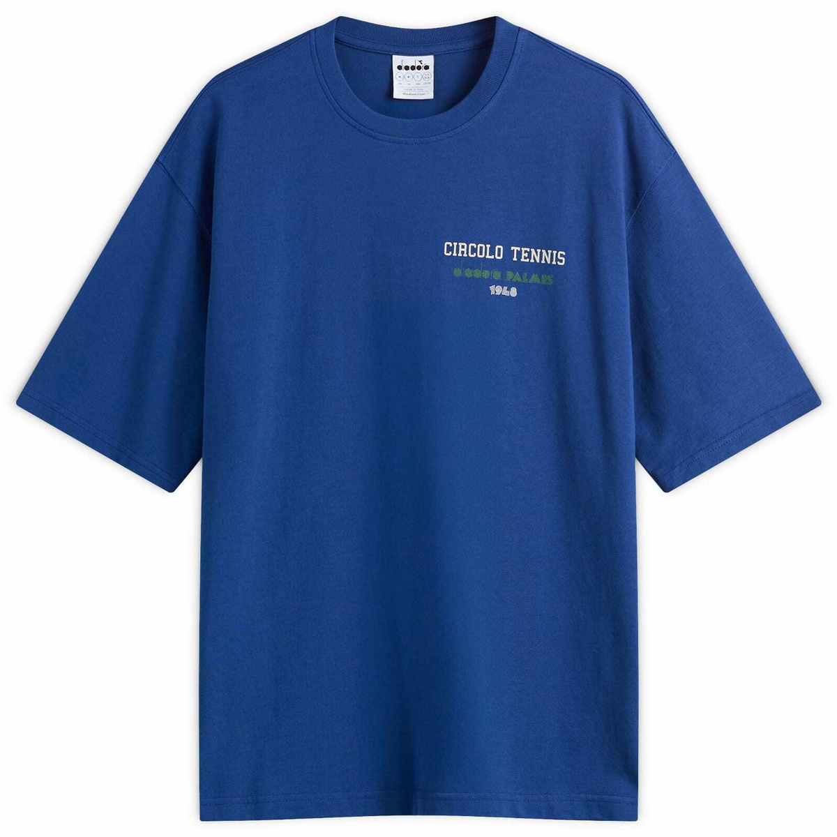 Diadora Men's x Palmes Legcay II T-Shirt in Blue Limonges