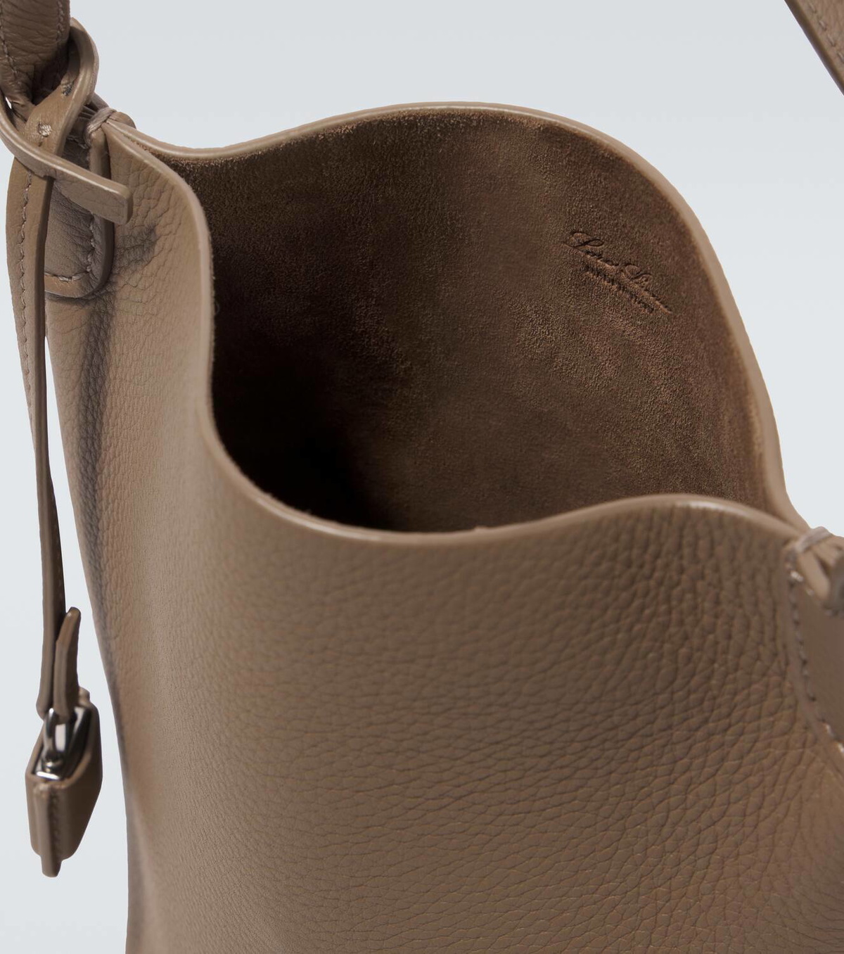 Loro Piana Bale leather phone pouch