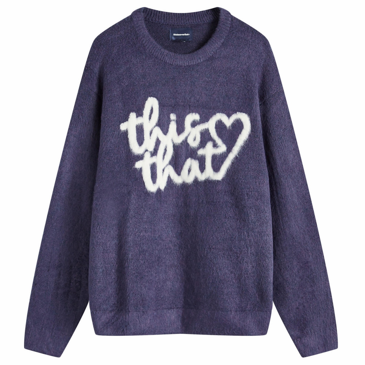 thisisneverthat Men's Logo Knit Sweat in Purple thisisneverthat