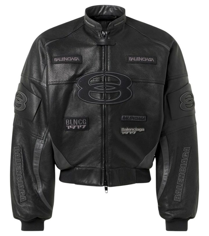 Photo: Balenciaga Round leather biker jacket