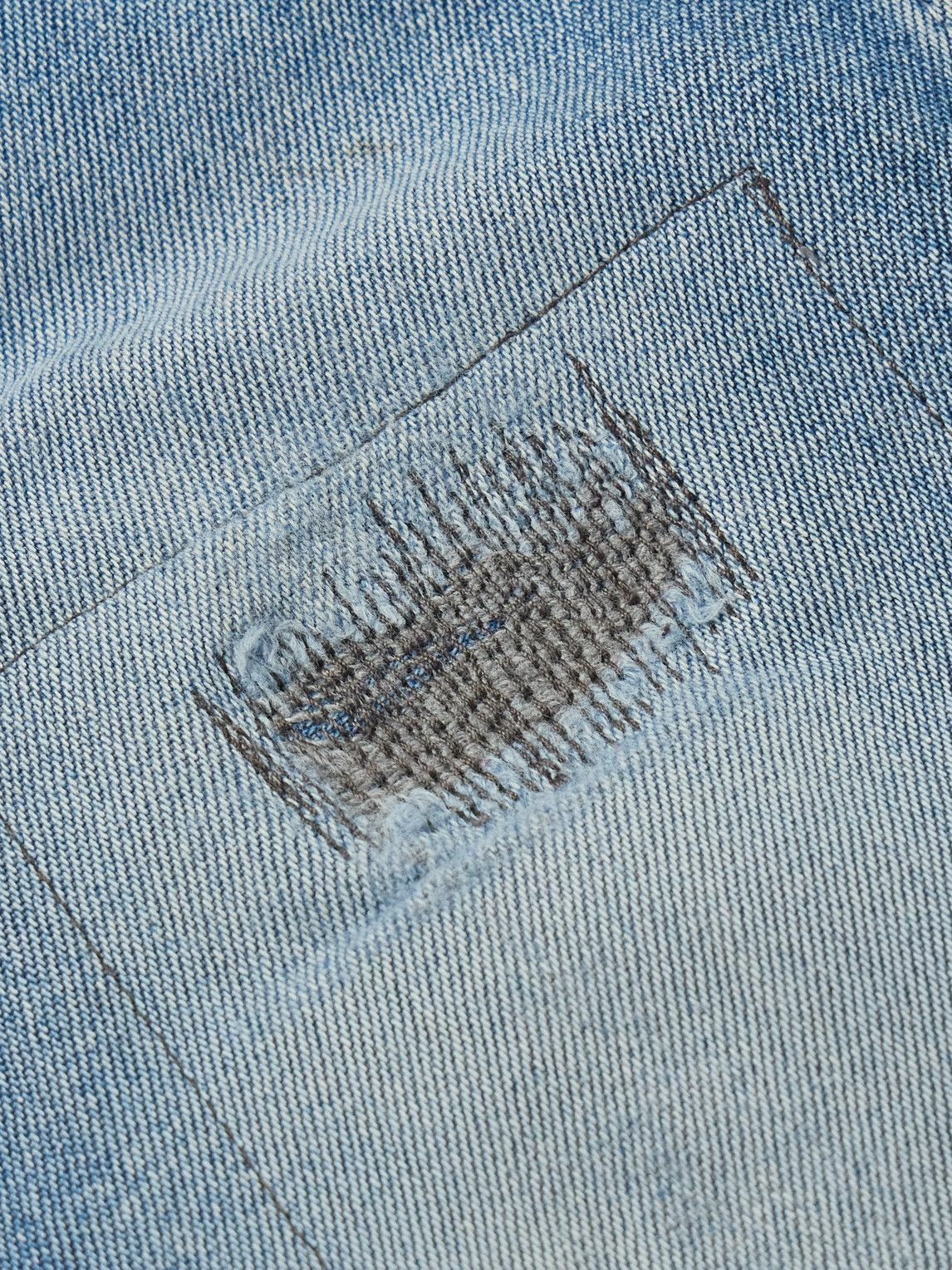 Greg Lauren - Patchwork Denim Overshirt - Blue
