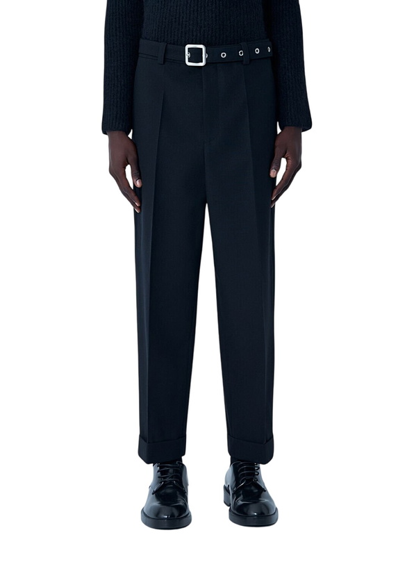Photo: Jil Sander Belted Tailored Wool Pants