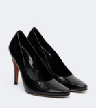JUDE Jerry snake-effect leather pumps